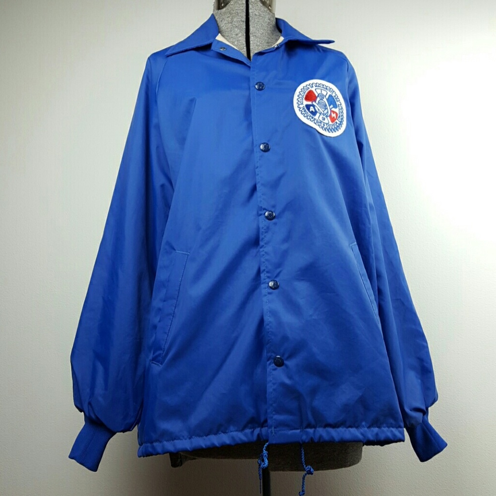 HELD Vintage 70's Blue Nylon Patched Jacket - Picture 3 of 9